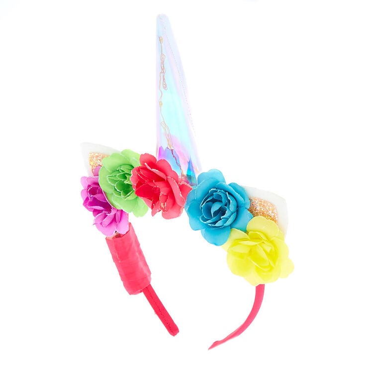 Light Up Rainbow Unicorn Flower Headband Claire S