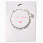 T H E M E x Claire&#39;s Silver-tone Paperclip Chain Bracelet,