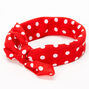Bandeau bandana &agrave; pois - Rouge,