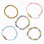 &quot;Be Kind&quot; Peace Seed Bead Bracelet Set - 5 Pack,