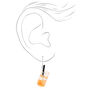 Silver 1&quot; Lemon Water Drop Earrings,