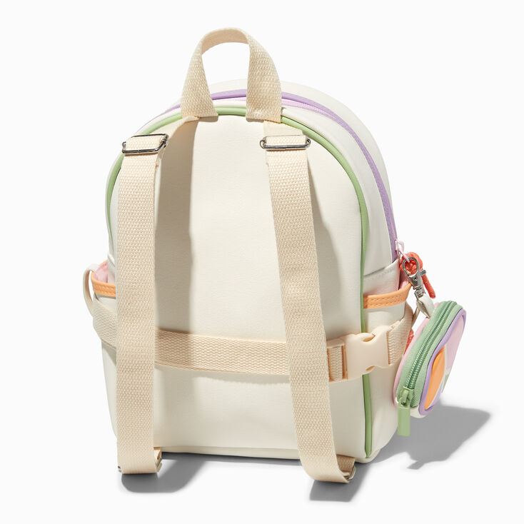 Neutral Colorblock Mini Backpack,