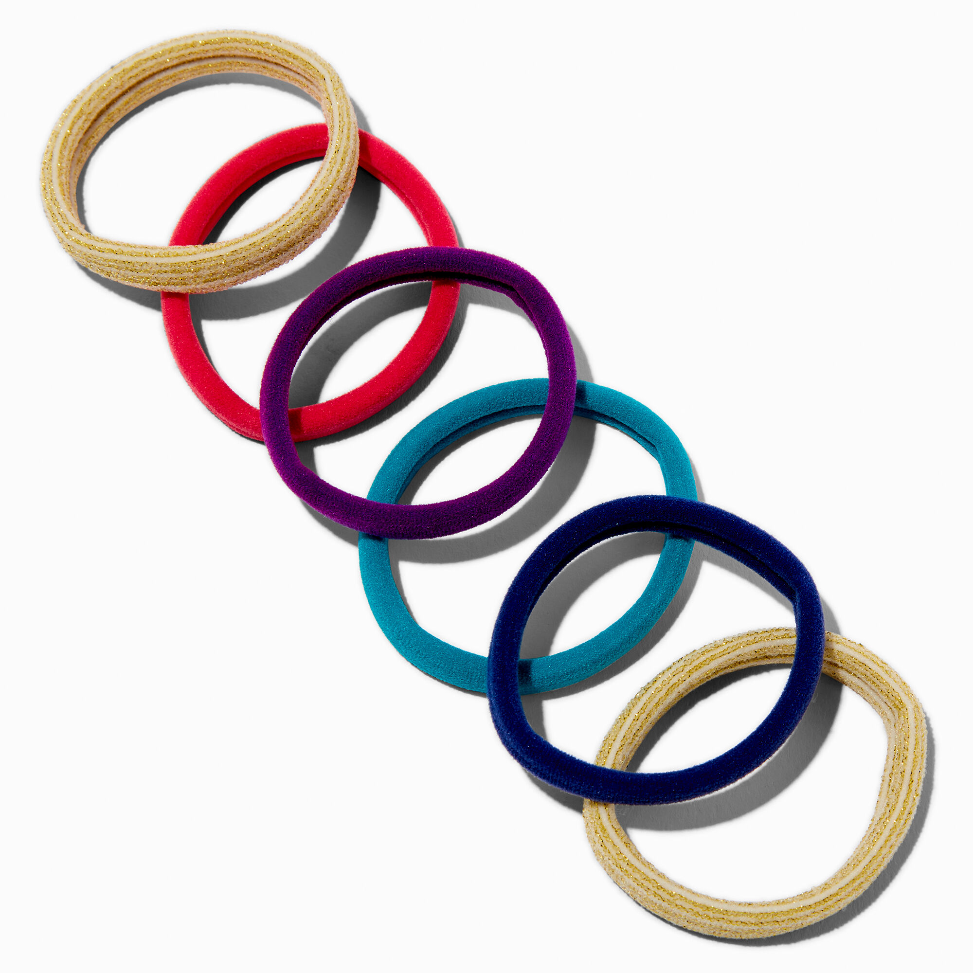 Jewel-Tone Hair Ties - 12 Pack