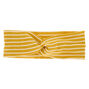 Striped Ribbed Twisted Headwrap - Mustard,