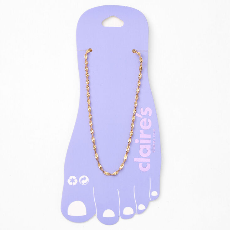 Gold Twisted Chain Anklet,