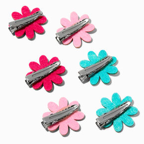 Claire&#39;s Club Glitter Flower Hair Clips - 6 Pack,