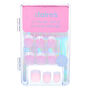 Faux ongles carr&eacute;s lilas French manucure - Lot de 24,