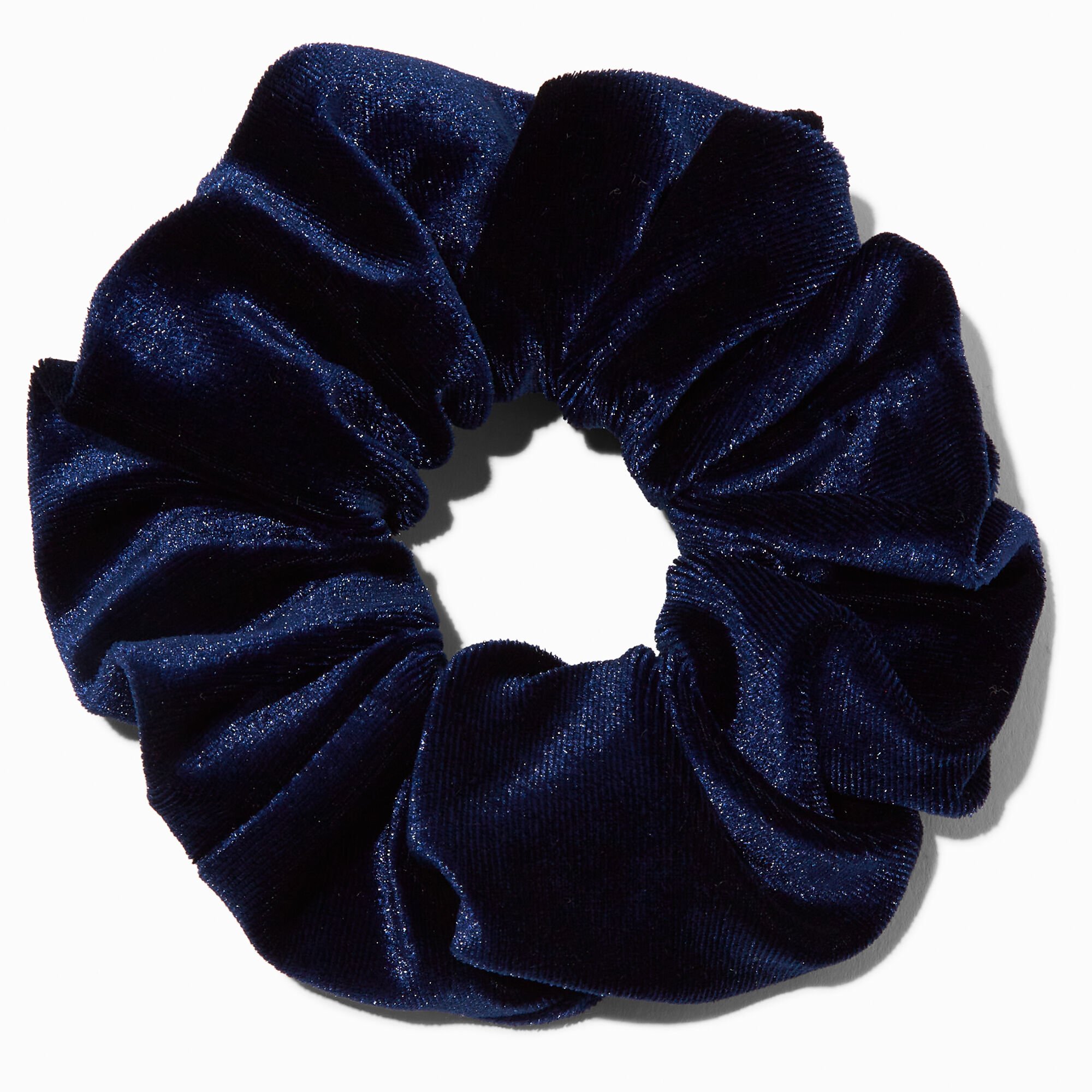 Navy Blue Velvet Hair Scrunchie,