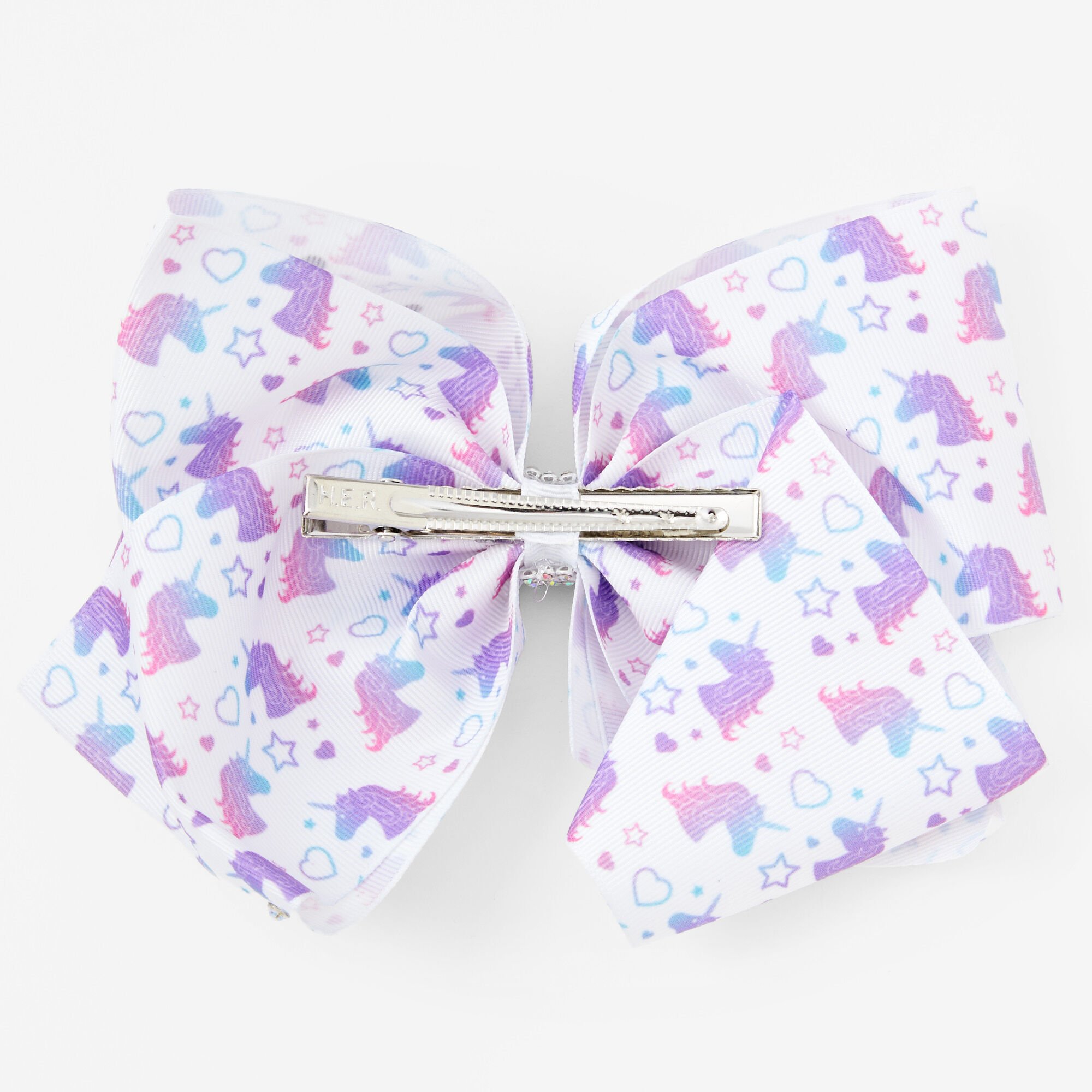 JoJo Siwa™ Unicorn Printed Hair Bow - White,