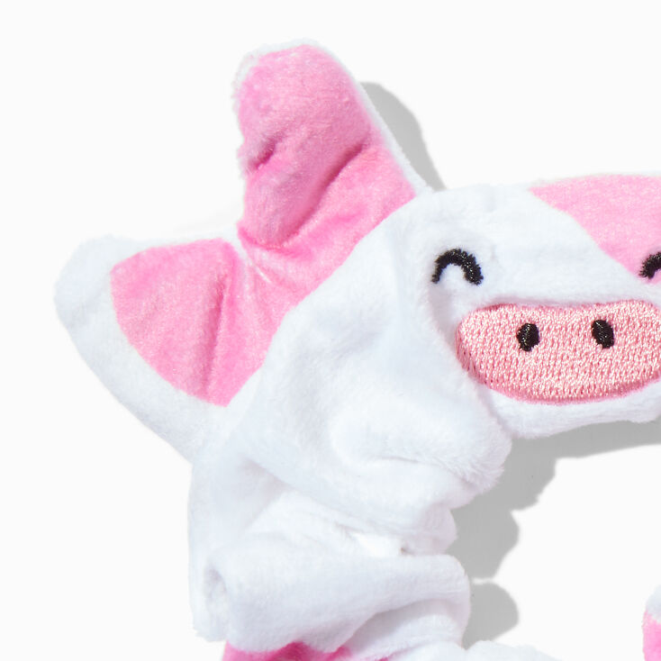 Claire&#39;s Club Pink Cow Hair Scrunchies - 2 Pack,
