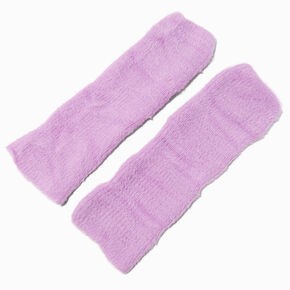 Lilac Sweater-Knit Leg Warmers,