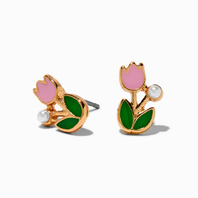 Pearl &amp; Tulip Stud Earrings,