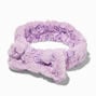 Lilac Rose Furry Makeup Bow Headwrap,
