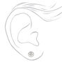 Sterling Silver Cutout Happy Face Stud Earrings,