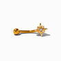 Gold-tone Titanium Starburst 16G Rook Earring,