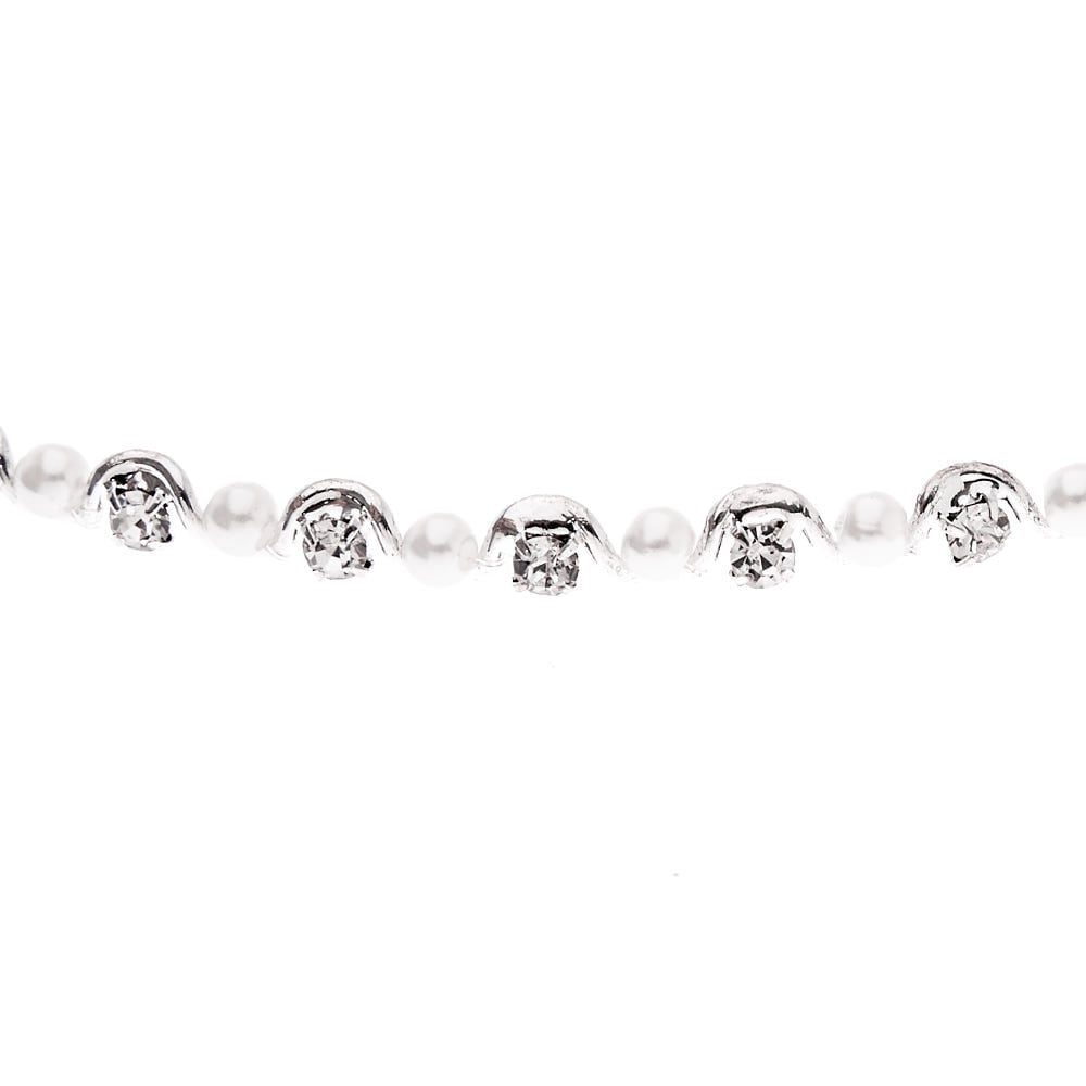 Silver Pearl Headband,