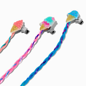Claire&#39;s Club Ice Cream Cone Faux Hair Clips - 6 Pack,