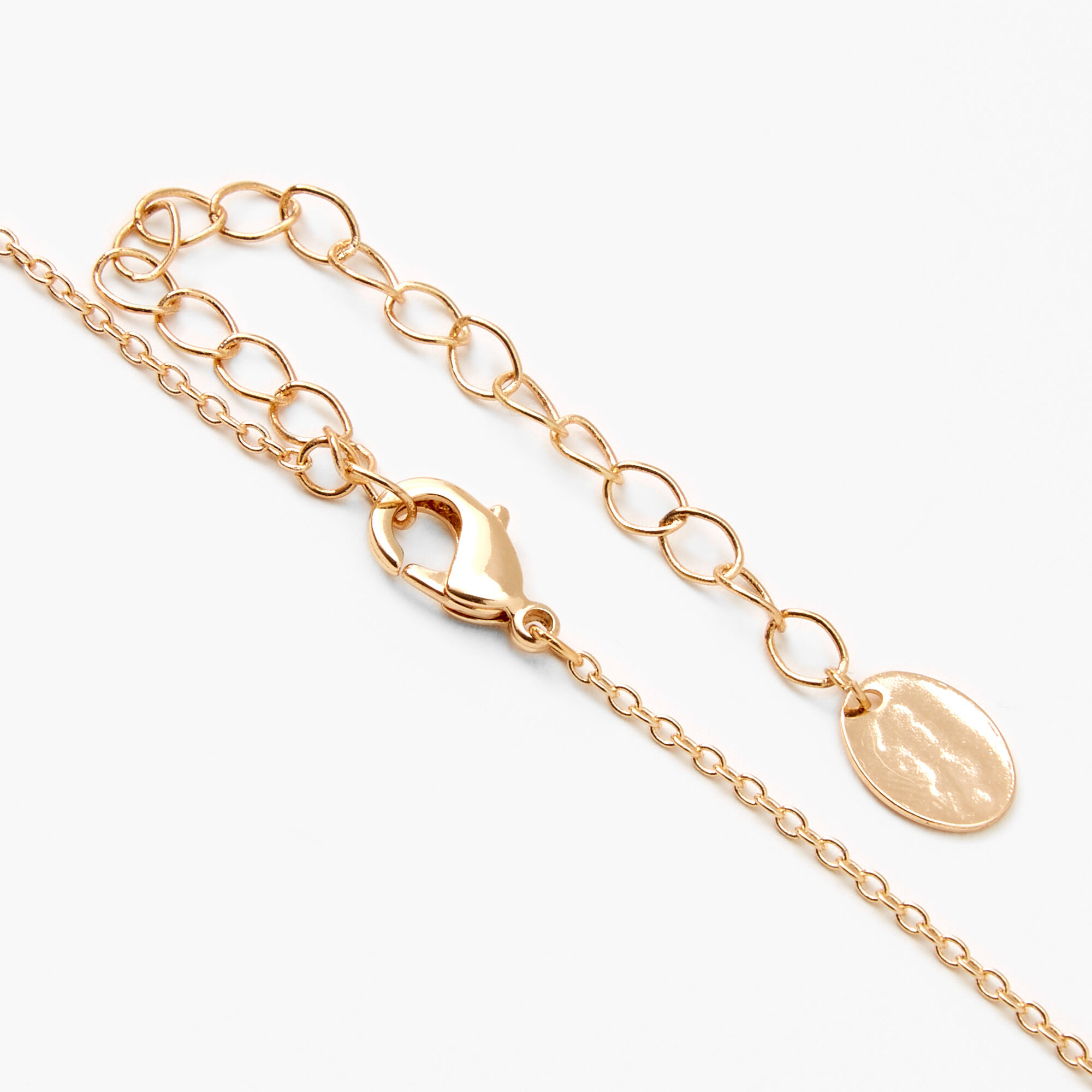 Gold Pressed Flower Pendant Necklace - Yellow,