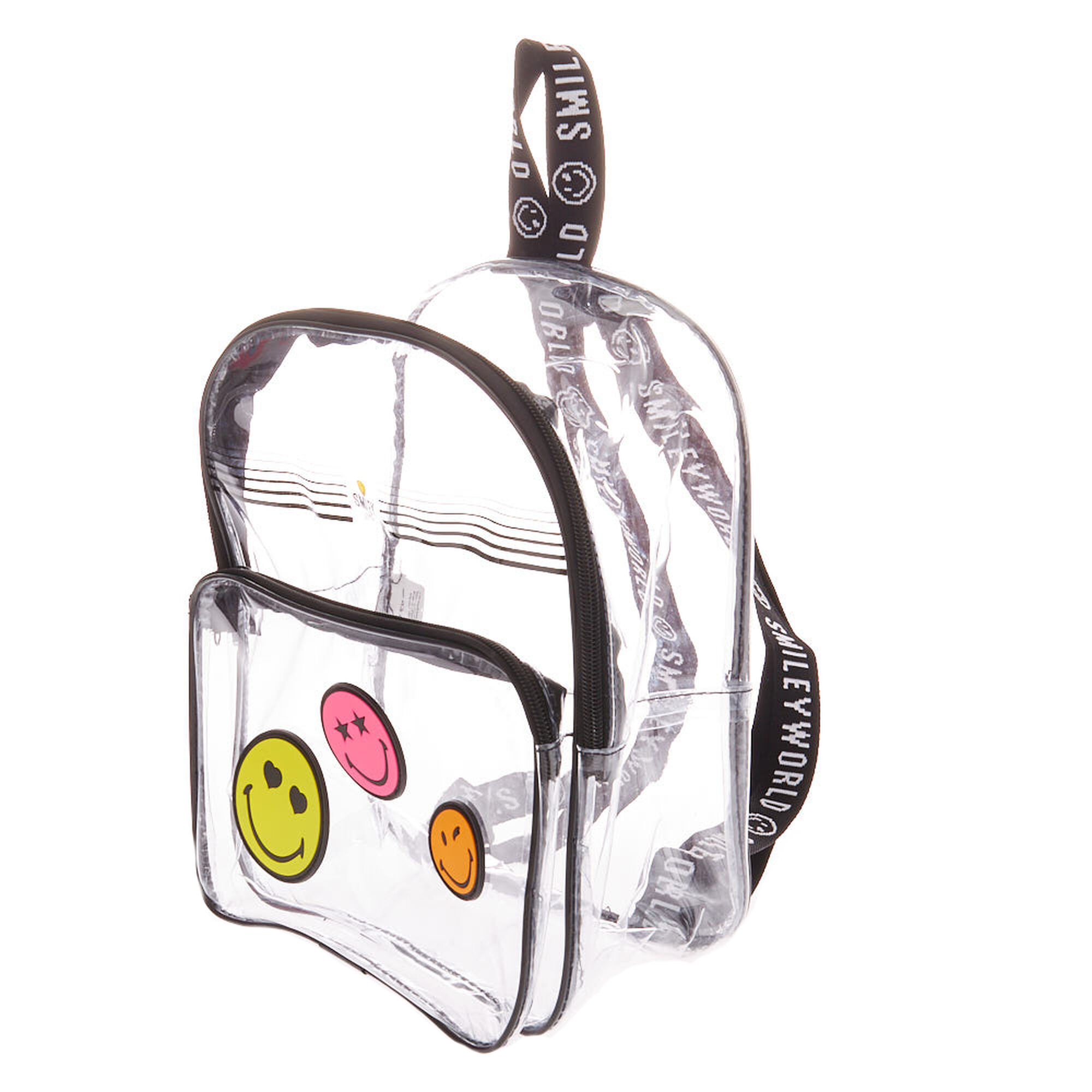 Petit sac à dos transparent icônes Smiley World® - Noir ...