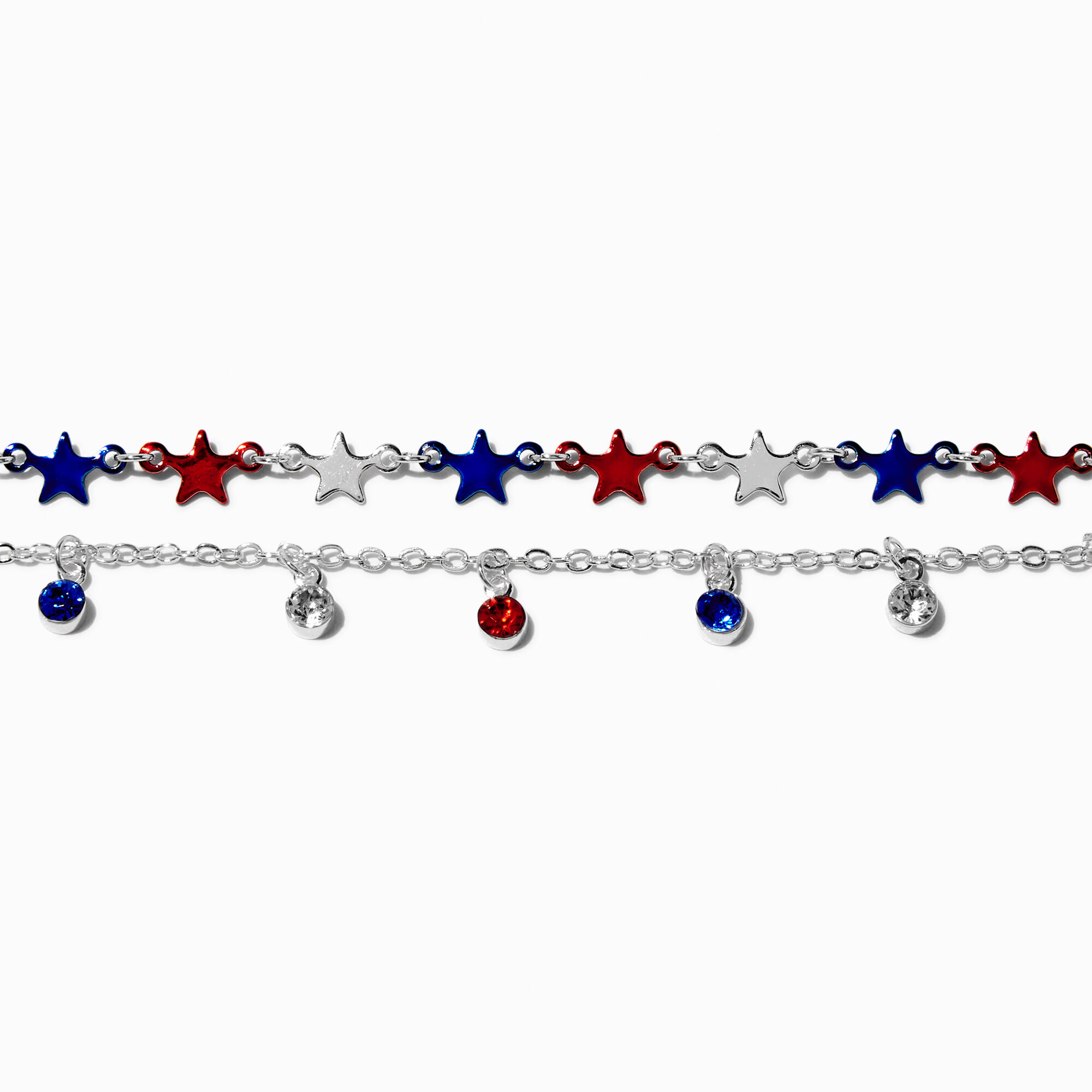 Red, White, & Blue Anklets - 2 Pack,
