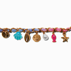 Ombr&eacute; Woven Beach Charm Bracelet,