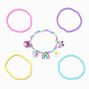 Bracelets &eacute;lastiques breloque arc-en-ciel Claire&#39;s&nbsp;Club - Lot de 5,