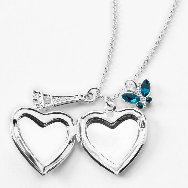 Blue Spring Romance Locket Pendant Necklace,