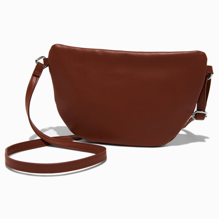 Brown Woven Belt Bag,