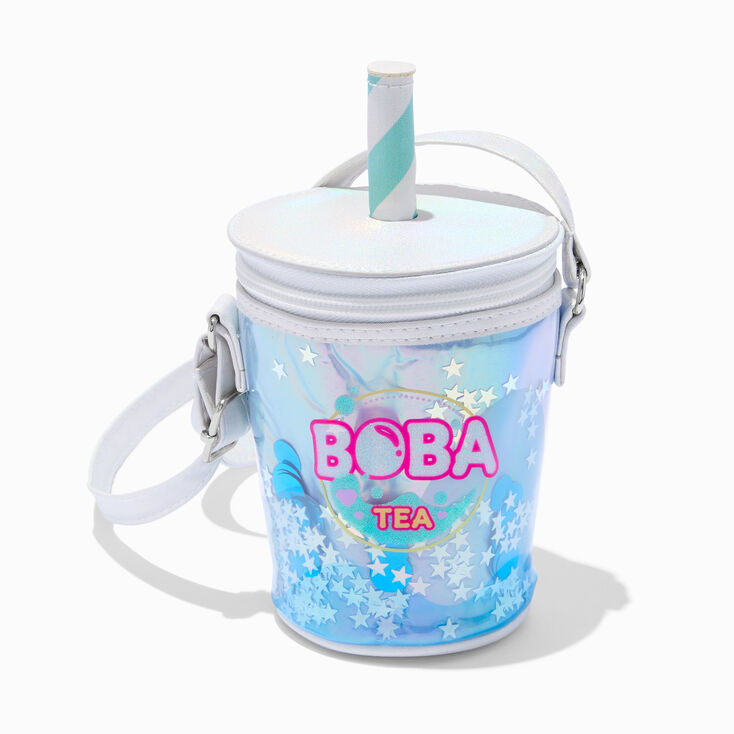 Claire&#39;s Club Boba Tea Shaker Crossbody Bag,