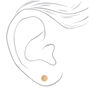 Mixed Metal Round Stud Earrings - 9 Pack,