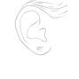 Silver and Crystal Elephant Stud Earrings - White,