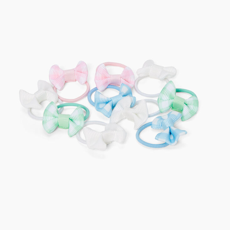 Claire&#39;s Club Gingham Bow Hair Ties - 10 Pack,