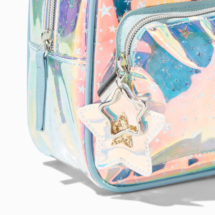 Claire&#39;s Club Holographic Starry Mini Backpack,