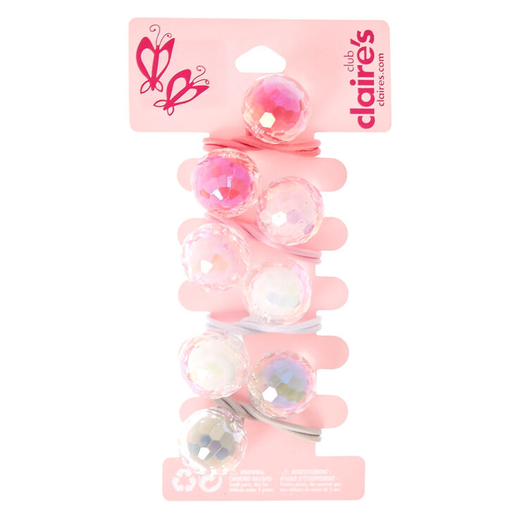 Claire&#39;s Club Plastic Double Ball Hair Ties - 4 Pack,