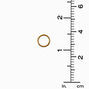 Gold-tone Titanium Cubic Zirconia Threadless 18G Cartilage Earrings - 3 Pack ,