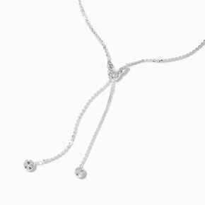 Crystal Butterfly Silver-tone Y-Neck Necklace,