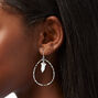 Silver 1.5&quot; Double Teardrop Drop Earrings,