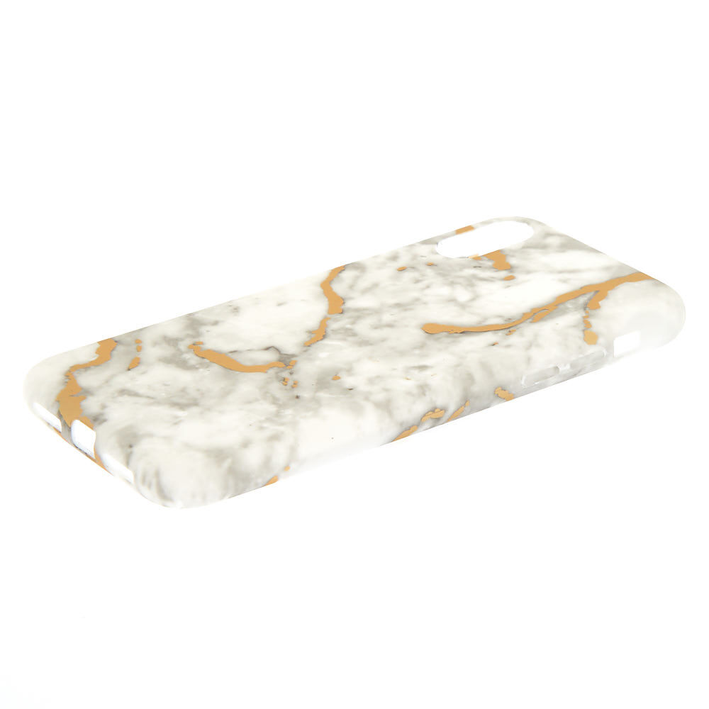 White & Gold Marble Phone Case - Fits iPhone® XR,
