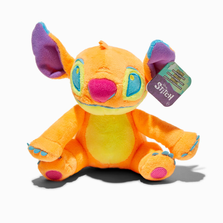 Disney Stitch 6&#39;&#39; Orange Blacklight Plush Toy,