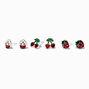 Valentine&#39;s Day Fruit Treats Stud Earrings - 3 Pack,
