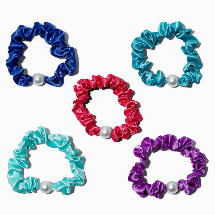 Claire&#39;s Club Jewel Tone Hair Scrunchies - 5 Pack,
