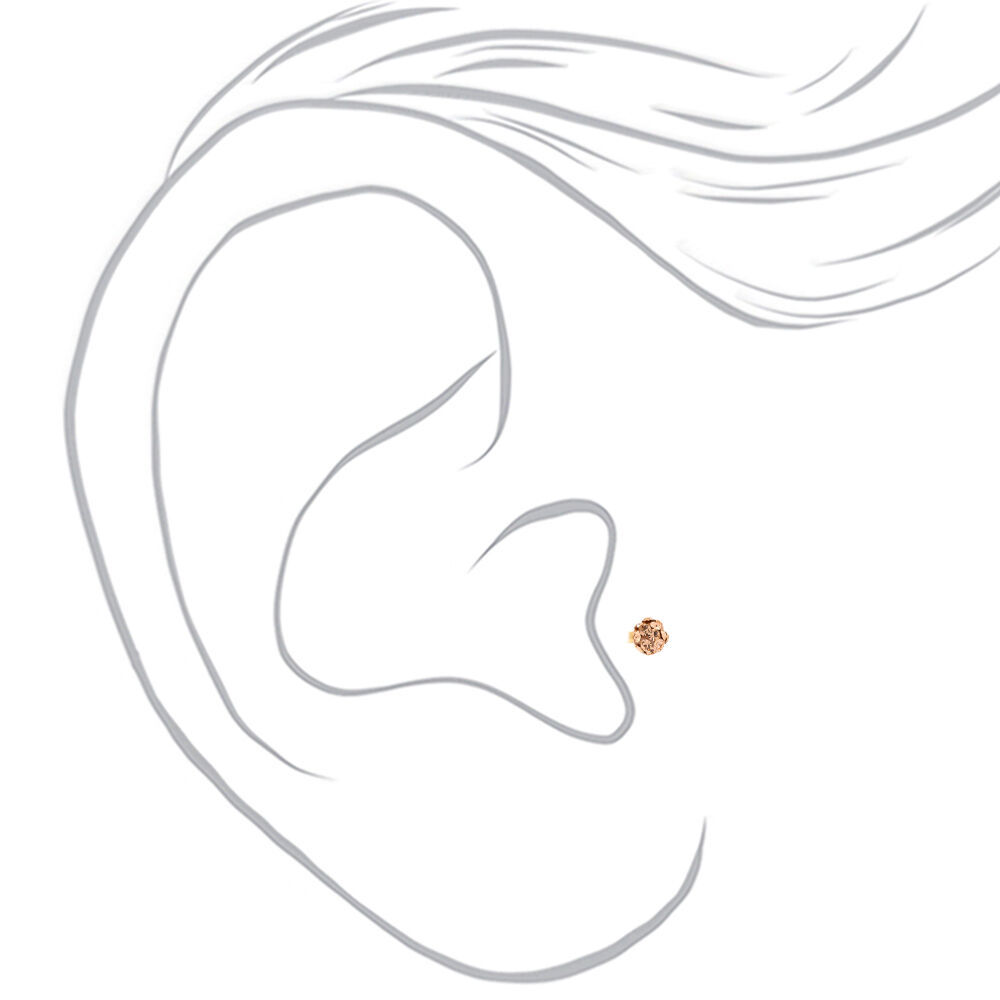 Gold 16G Fireball Tragus Stud Earring - Pink,