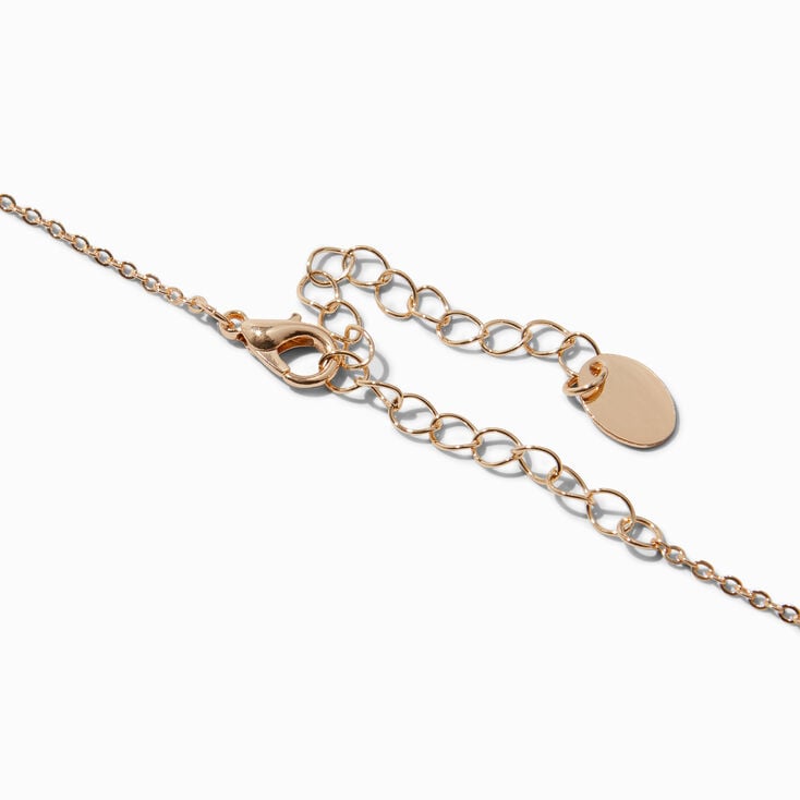 White Rectangular Gold-tone Pendant Necklace ,