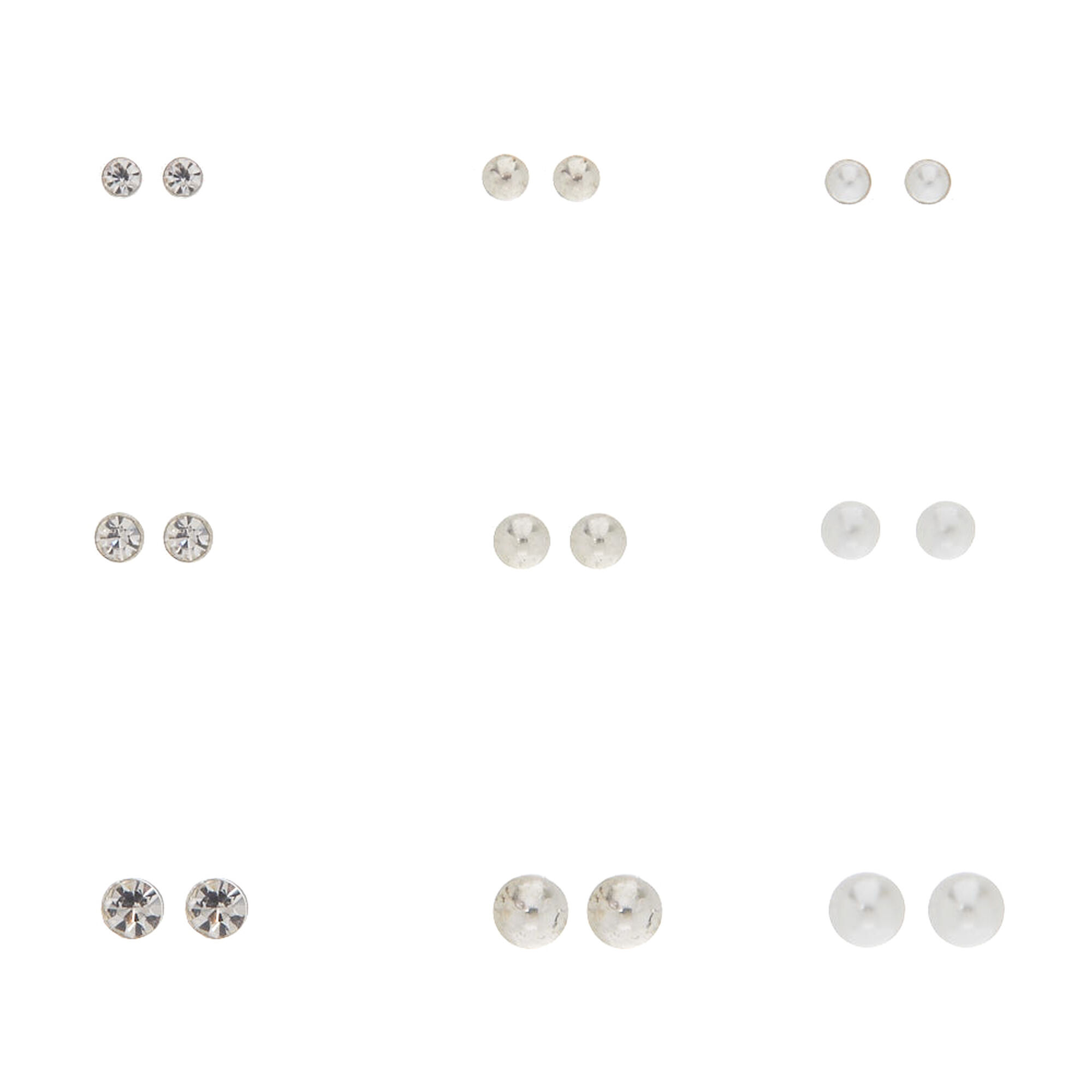 View Claires 9 Pack Graduated Stud Earrings information
