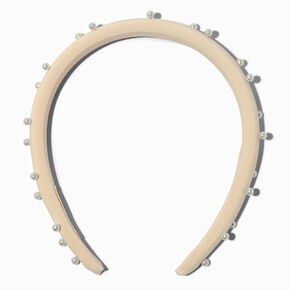 Pearl-Studded Ivory Headband,
