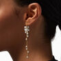 Gold-tone Pearl Cluster Drop Earrings,