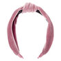 Velvet Knotted Headband - Pink,