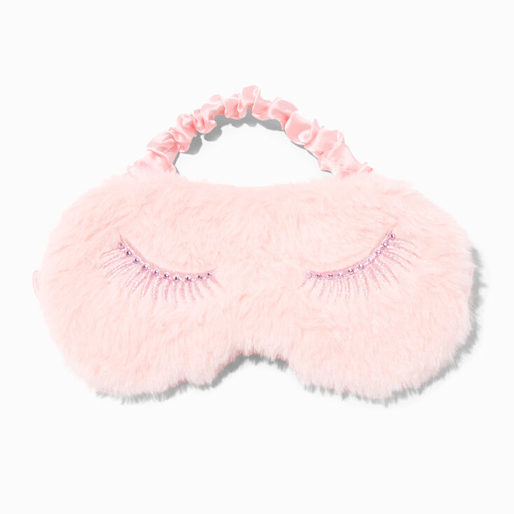 Blush Metallic Eyelash Furry Sleeping Mask,