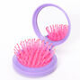 Rainbow Tie Dye Bling Bling Pop-Up Hair Brush - Purple,