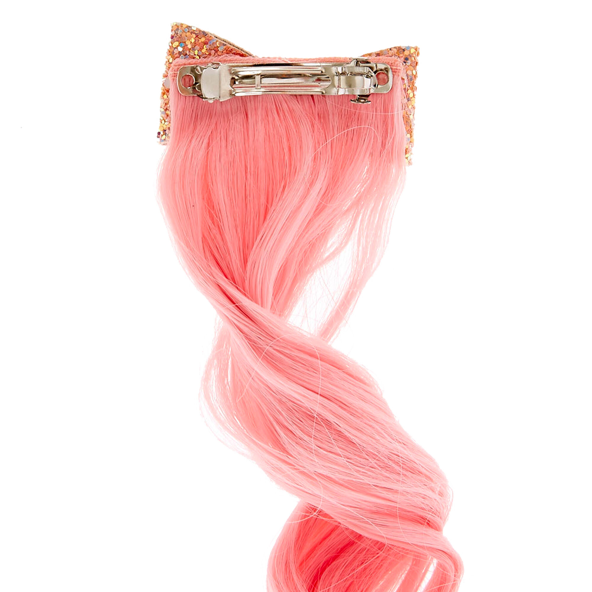 Kids Pastel Pink Faux Ponytail Barrette | Claire's US